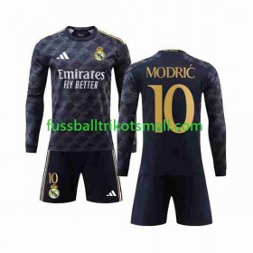 Fußballtrikots Real Madrid Luka Modrić 10 Kinder 2023-2024 Langarm Auswärts-trikot kaufen